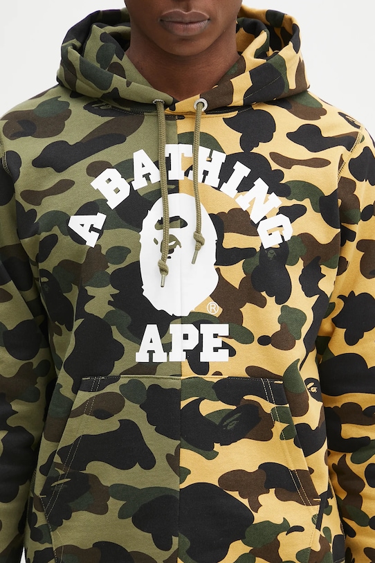 A Bathing Ape bluza bawełniana 1St Camo Separate zielony 1L30114007