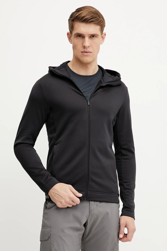 Športová mikina Peak Performance Rider s elastanom čierna G79554