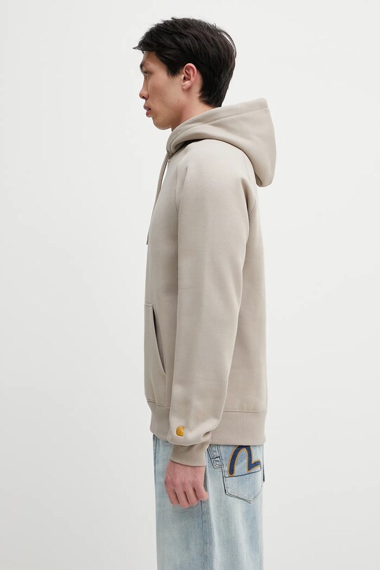 Carhartt WIP bluză Hooded Chase Sweat I033661.2Q6XX bej SS25