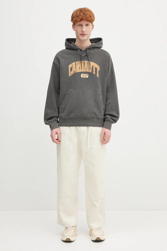 Carhartt WIP cotton sweatshirt Hooded Library Sweat I034726.89GD black