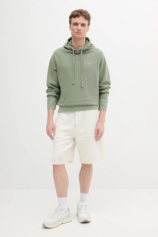 Хлопковая кофта Gant 2067035 зелёный SS25