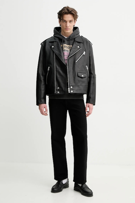 The Kooples hanorac de bumbac HSWE30013K gri SS25