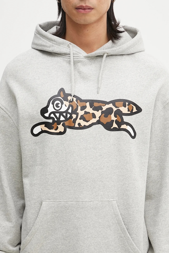 ICECREAM cotton sweatshirt Running Dog Popover Hood gray IC25132