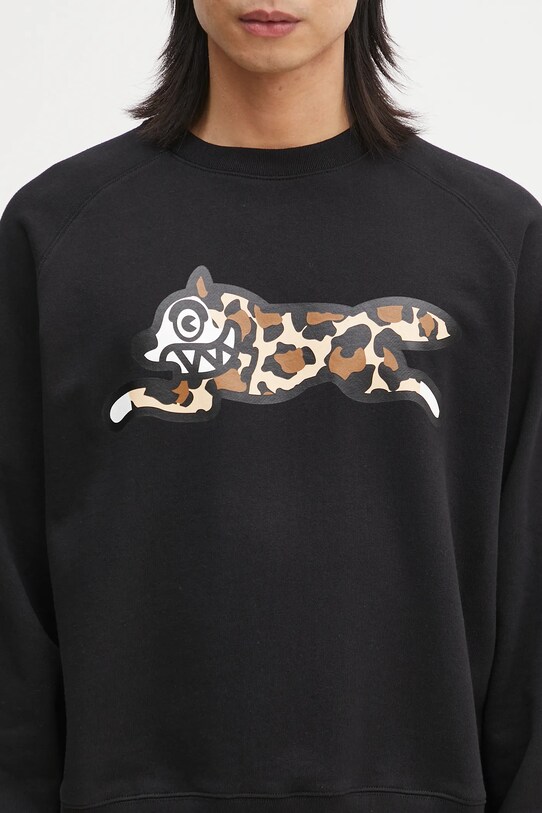 Βαμβακερή μπλούζα ICECREAM Running Dog Crewneck μαύρο IC25129