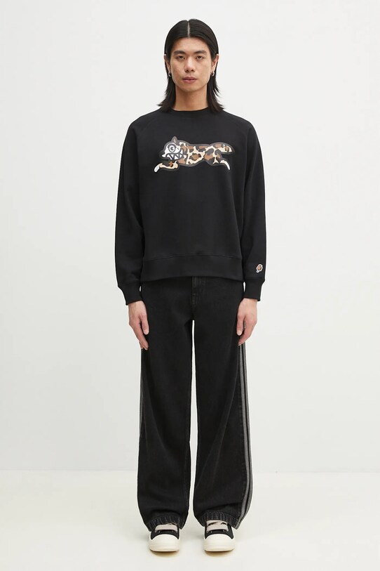 Βαμβακερή μπλούζα ICECREAM Running Dog Crewneck IC25129 μαύρο
