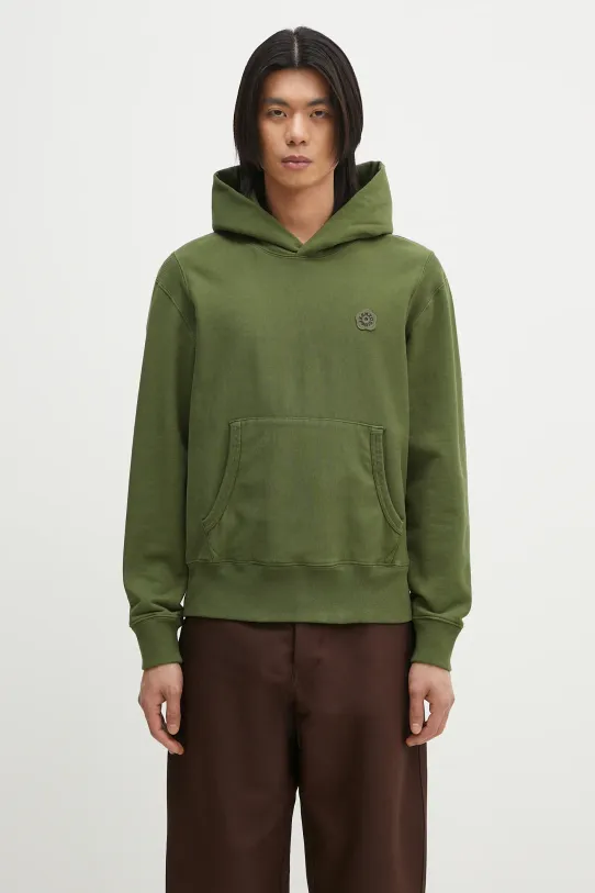 Βαμβακερή μπλούζα Kenzo Boke Flower 2.0 απλό πράσινο FF55SW2554MC.50