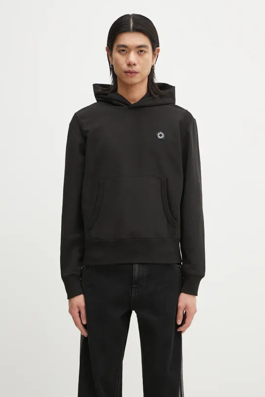 Bavlnená mikina Kenzo Boke Flower 2.0 jednofarebný čierna FF55SW2554MC.99J