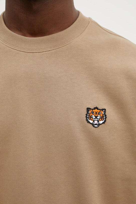 Bavlnená mikina Kenzo hnedá FF55SW2624MF.10