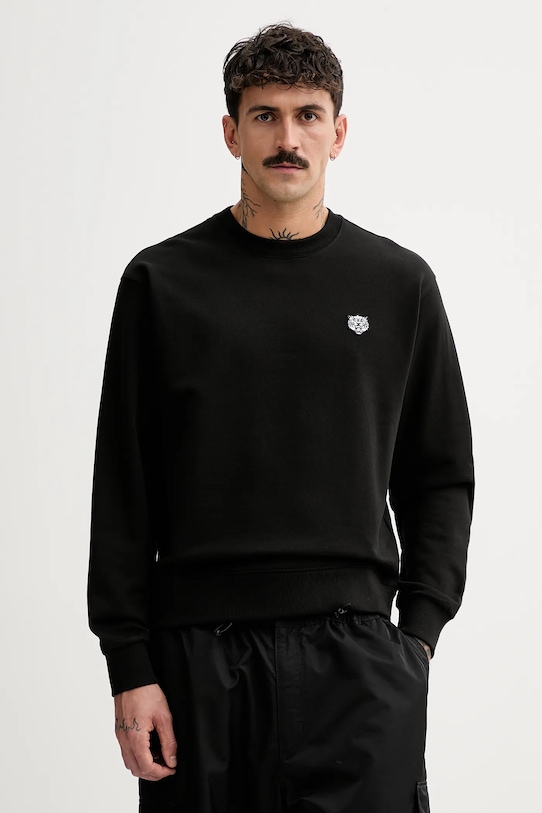 Kenzo bluza bawełniana bawełna czarny FF55SW2624MF.99J