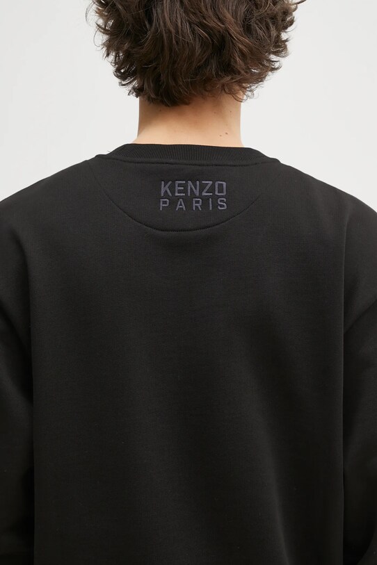 Kenzo felpa in cotone nero FF55SW2624MF.99J