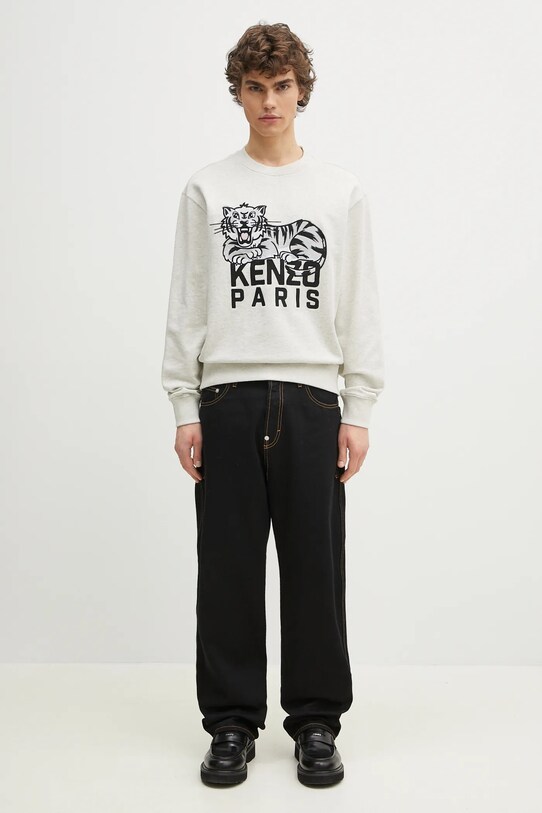 Kenzo cotton sweatshirt FF55SW2634MF.93 gray