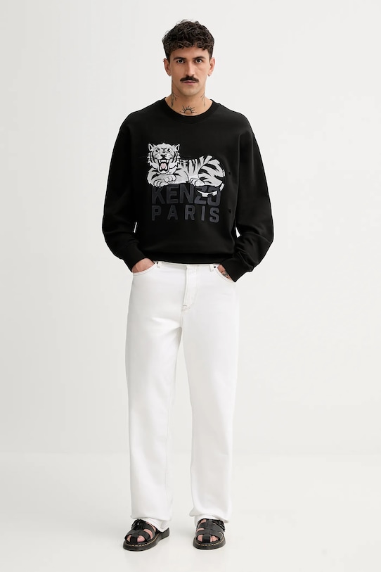 Kenzo bluza bawełniana FF55SW2634MF.99J czarny SS25