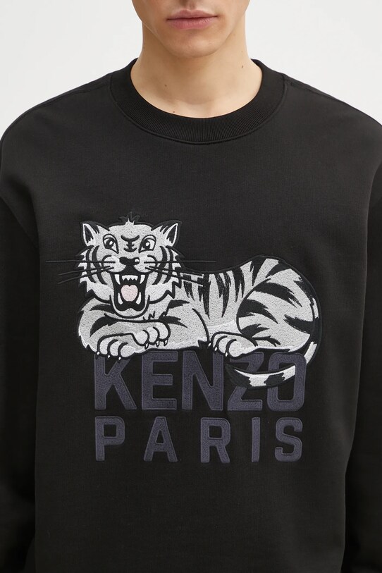 Kenzo felpa in cotone nero FF55SW2634MF.99J