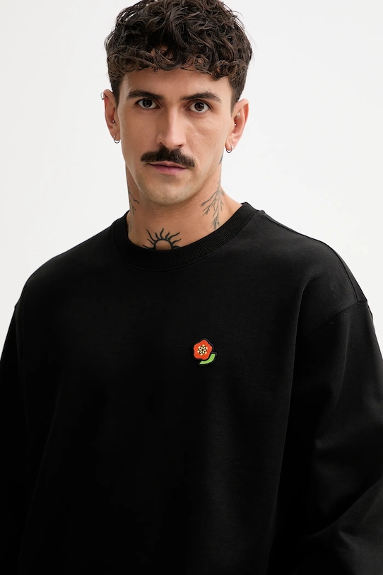 Kenzo bluza bawełniana czarny FF55SW2654MF.99J