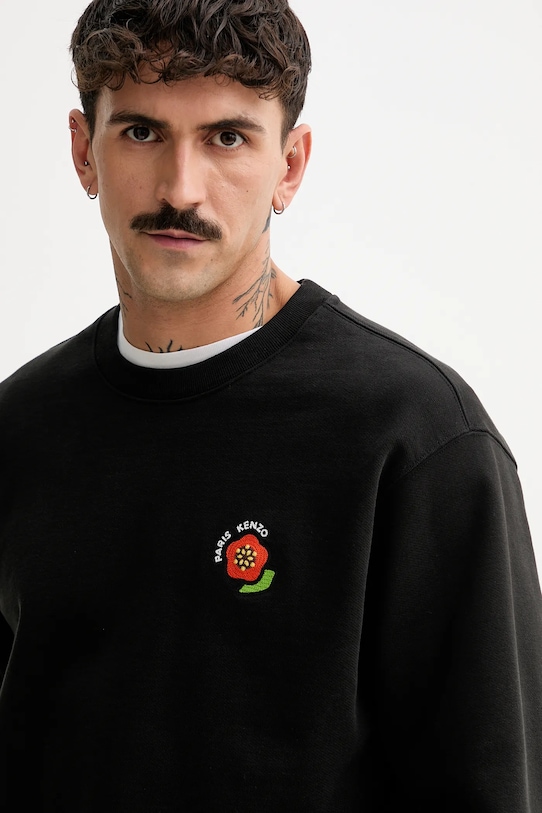 Kenzo bluza bawełniana czarny FF55SW2734MC.99J