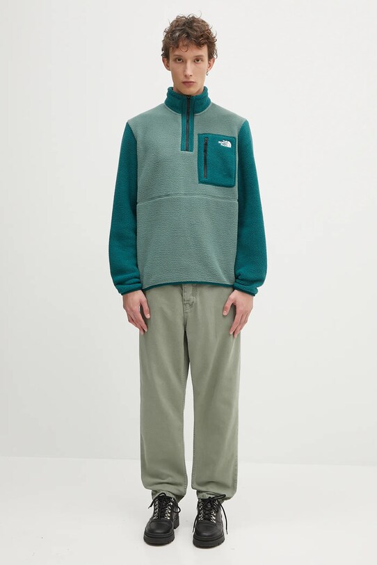The North Face bluza polarowa Yumiori 1/4 Zip NF0A883S58V1 zielony