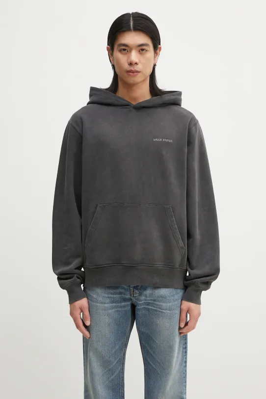 Bavlnená mikina Daily Paper Senses Hoodie jednofarebný čierna 2511068