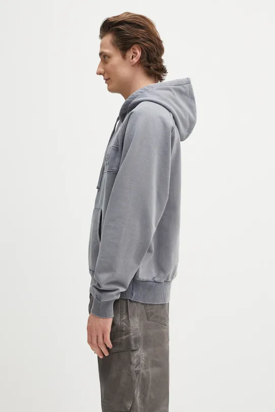 Daily Paper cotton sweatshirt Garment Wash Hoodie 2511164 gray SS25