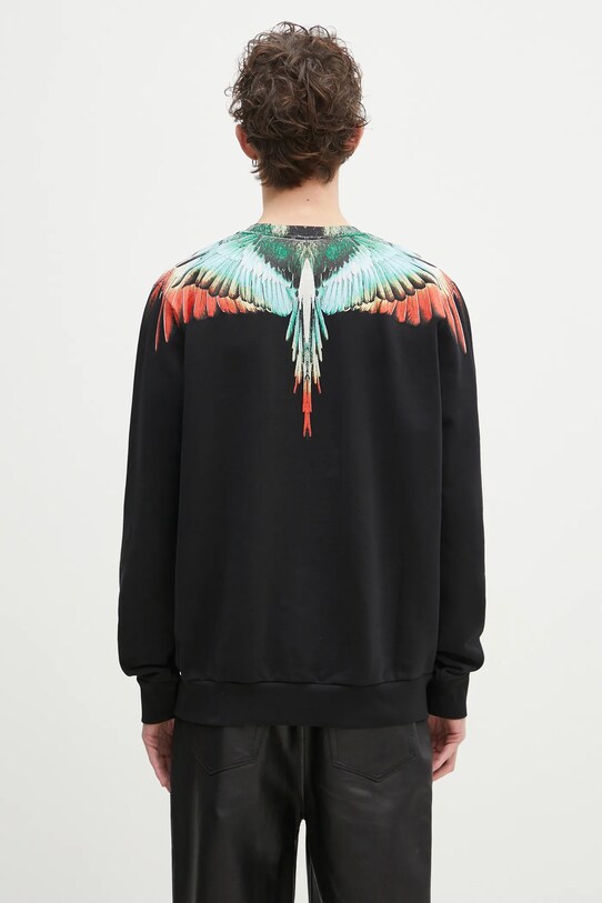 Одяг Бавовняна кофта Marcelo Burlon Icon Wings Regular Crewneck Black Multic CMBA009S25FLE0011084 чорний