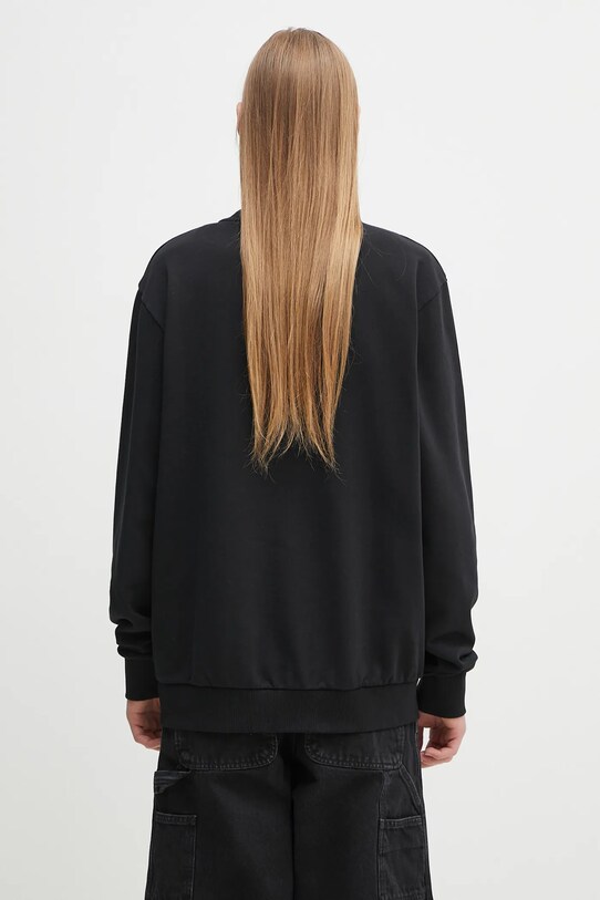 Odzież Marcelo Burlon bluza bawełniana Bunny Heart Regular Crewneck Black Red CMBA009S25FLE0031025 czarny