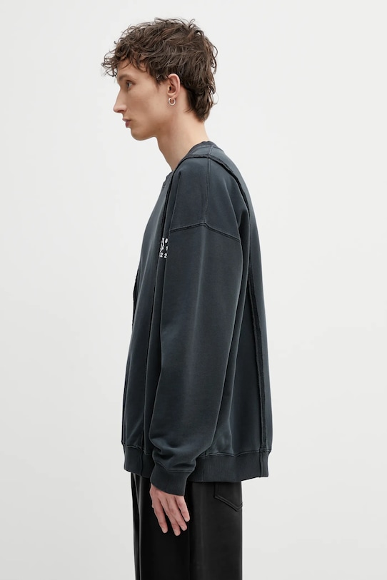 Βαμβακερή μπλούζα MM6 Maison Margiela SH2GU0019.M25004.900 γκρί SS25