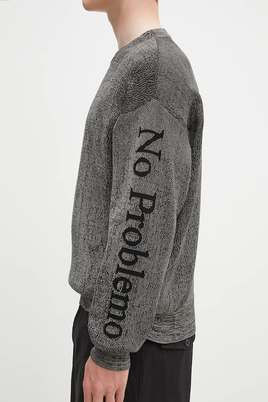 No Problemo sweter Alien-O Glitch Knit Crew Neck czarny NP2001903