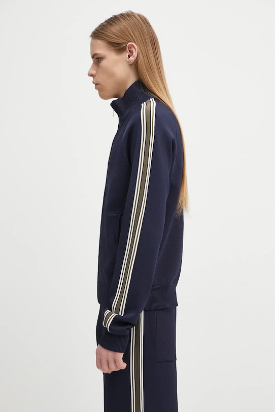 Wales Bonner bluza Tide Track US25KN34.KN05.599 granatowy SS25