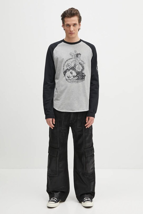 AMBUSH longsleeve bawełniany Raglan L/S T-Shirt 12115325 szary