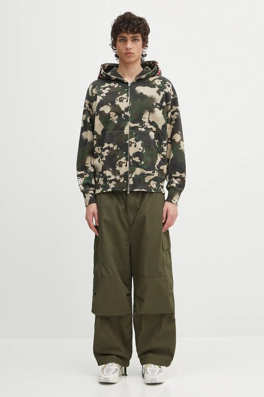 Bavlnená mikina A Bathing Ape Map Camo Shark Full Zip 1L30115001