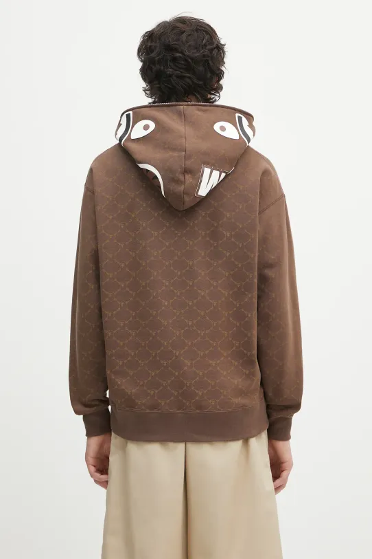 Дрехи Памучен суичър A Bathing Ape College Monogram Relaxed Fit Shark Full 1L30115314 кафяв