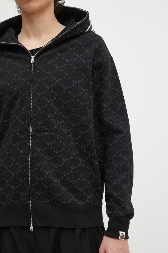 Βαμβακερή μπλούζα A Bathing Ape College Monogram Relaxed Fit Shark Full 1L30115314 μαύρο