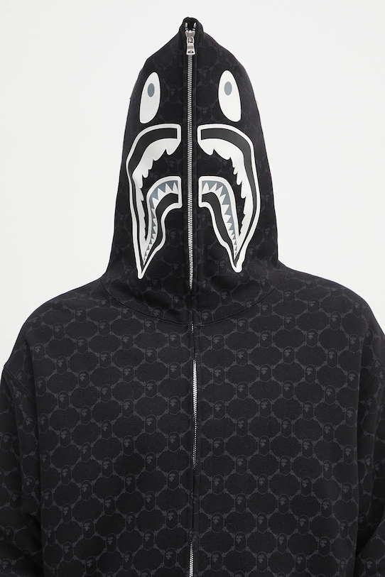 A Bathing Ape cotton sweatshirt College Monogram Relaxed Fit Shark Full 1L30115314