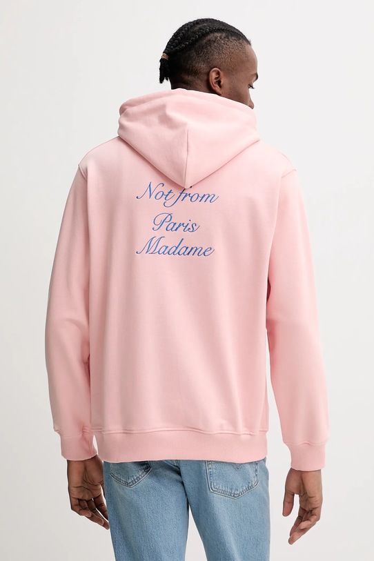 Drôle de Monsieur bluza bawełniana Le Hoodie Slogan Cursive z kapturem różowy G.HO168.CO127.LPI