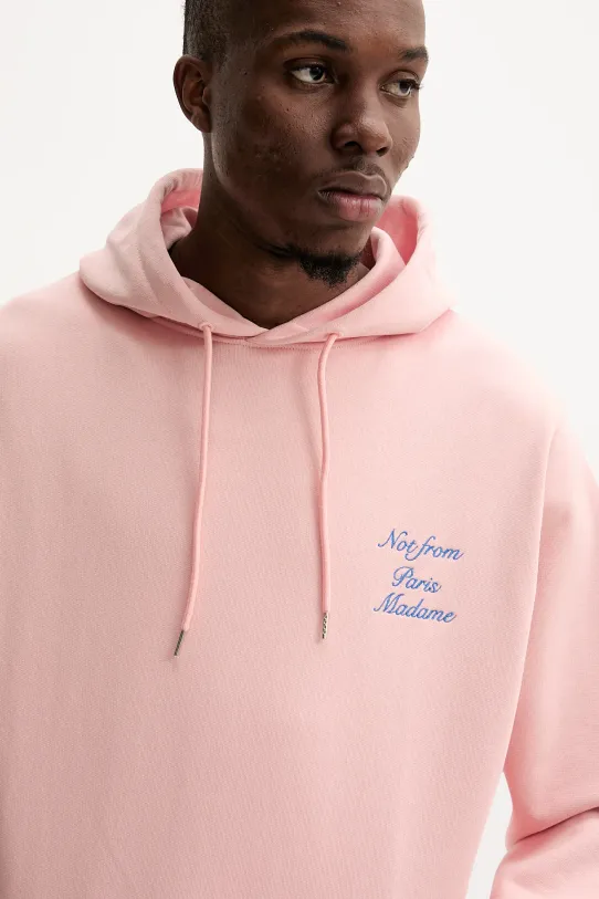 Drôle de Monsieur bluza bawełniana Le Hoodie Slogan Cursive różowy G.HO168.CO127.LPI