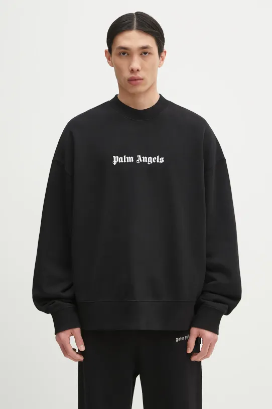Хлопковая кофта Palm Angels Classic Logo печать чёрный PMBA080C99FLE0011001