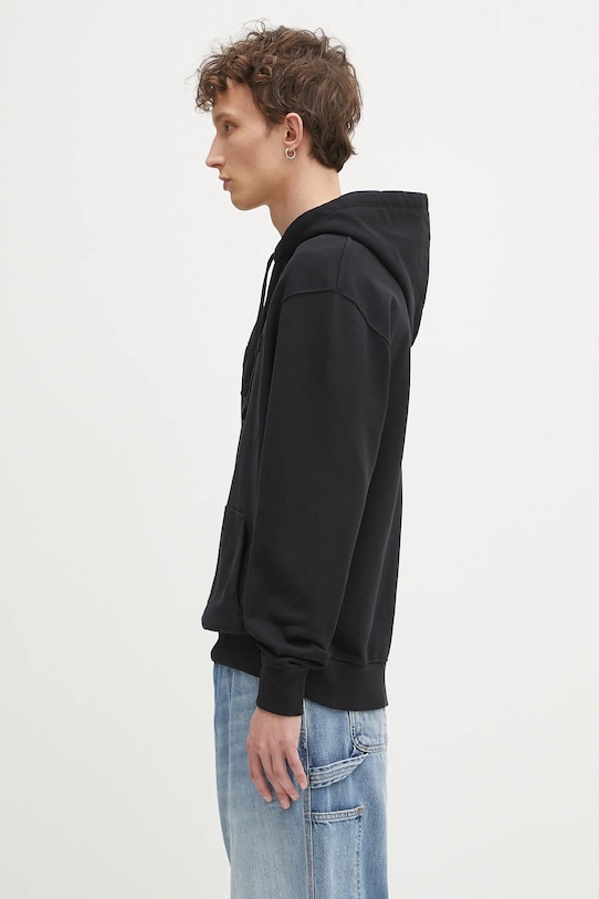 Pamučna dukserica JW Anderson Logo Embroidery JW0214.PG1632.999 crna SS25