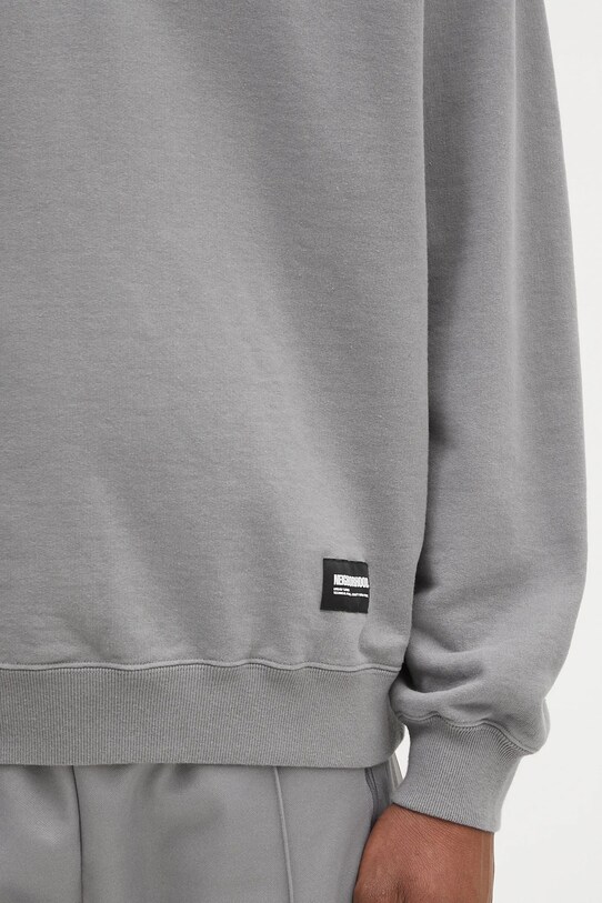 NEIGHBORHOOD bluza bawełniana Classic Sweat Shirt Ls szary 242FPNH.CSM01