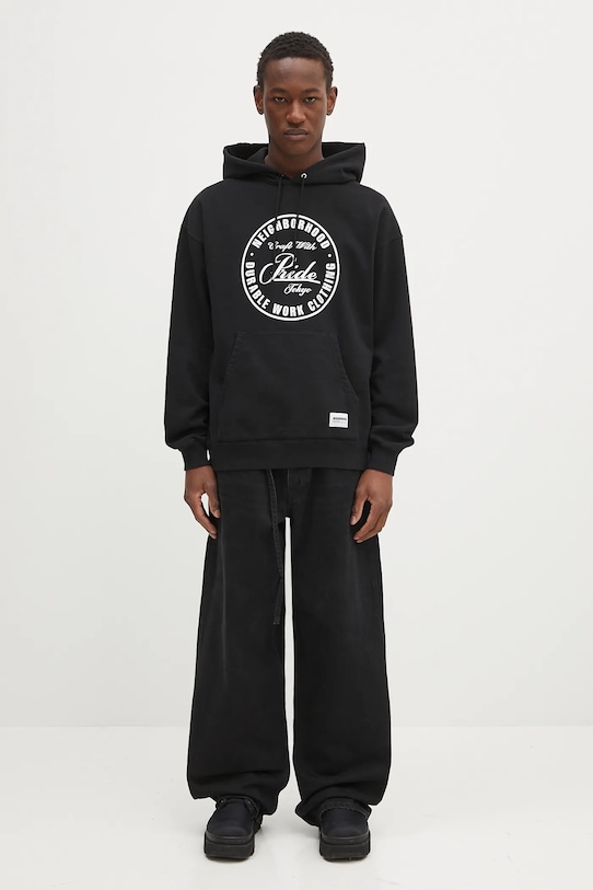 Хлопковая кофта NEIGHBORHOOD Classic Sweat Hoodie Ls 242FPNH.CSM02 чёрный