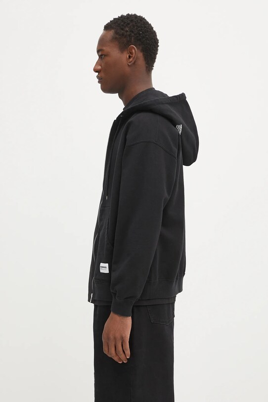 NEIGHBORHOOD bluza bawełniana Classic Sweat Zip Hoodie Ls 242FPNH.CSM05 czarny SS25