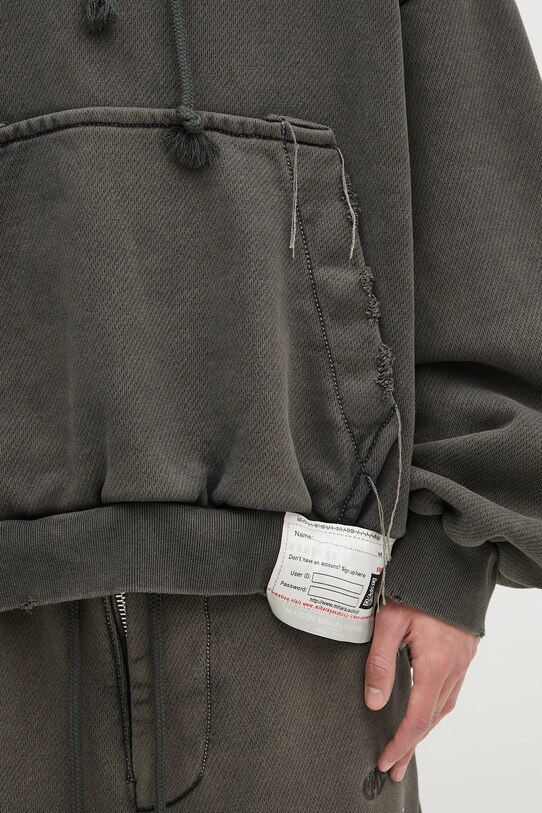 Bavlnená mikina Maison MIHARA YASUHIRO Amateur Sewn Wide Back Hoodie A14HD522 sivá