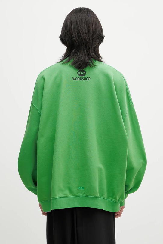 Odzież 032C bluza bawełniana 'Lucky Strike' S25.URC.0521.450 zielony