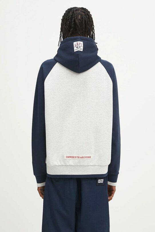 Oblečenie Mikina AAPE Main Zip Up AAPSWMC323XAO sivá