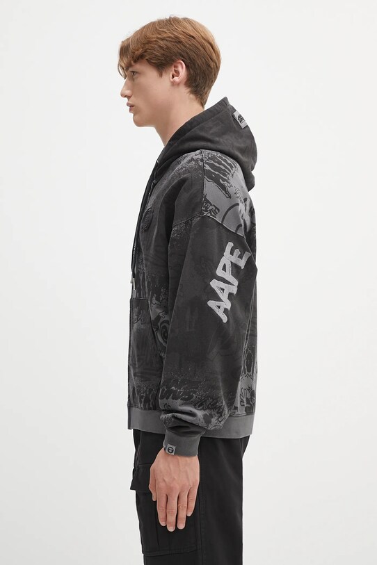 AAPE felpa Main Zip Up AAPSWMC327XXO nero SS25
