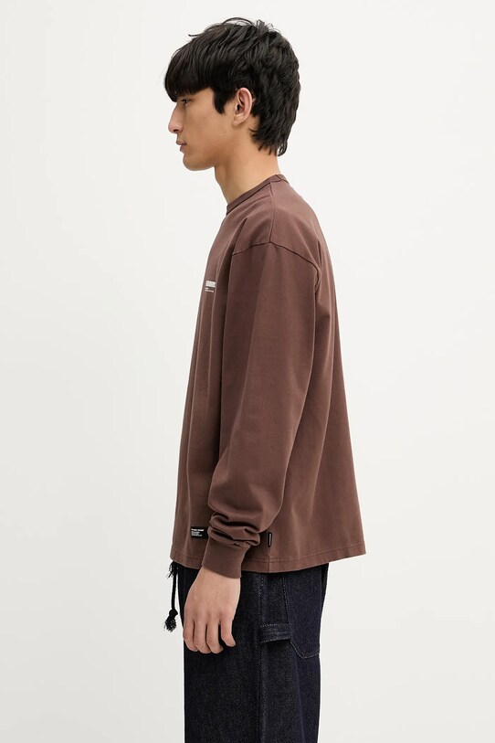 NEIGHBORHOOD bluza bawełniana Classic Crewneck Ls 251FPNH.CSM03 brązowy SS25