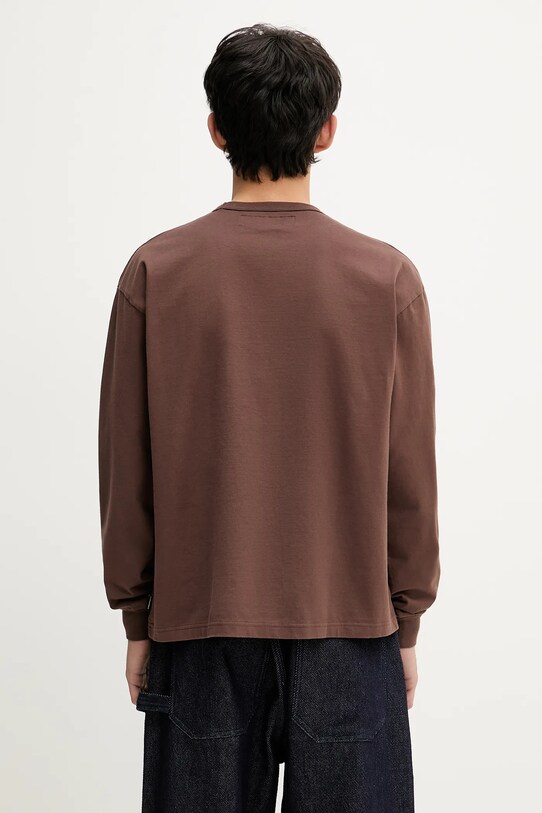 Odzież NEIGHBORHOOD bluza bawełniana Classic Crewneck Ls 251FPNH.CSM03 brązowy