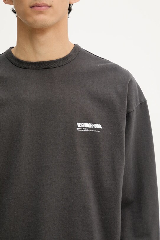 Хлопковая кофта NEIGHBORHOOD Classic Crewneck Ls серый 251FPNH.CSM03