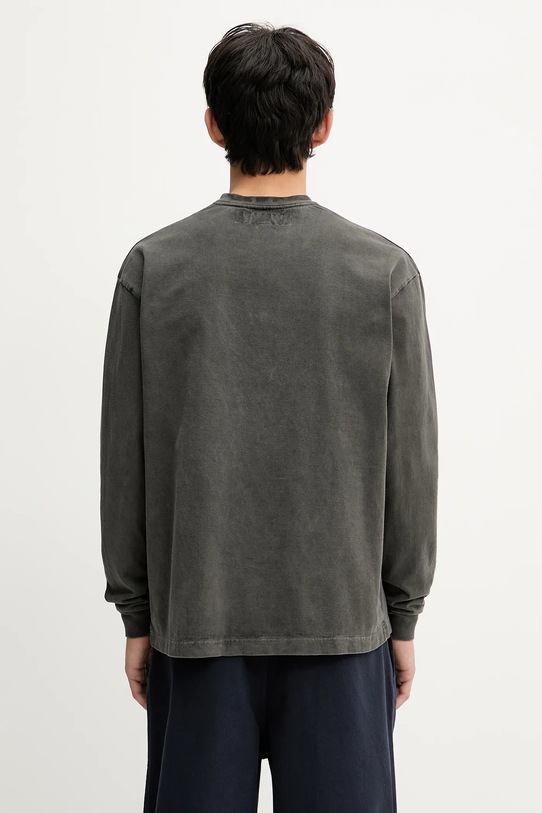 Одежда Хлопковый лонгслив NEIGHBORHOOD Pigment Dyed Crewneck Ls 251FPNH.CSM12 серый