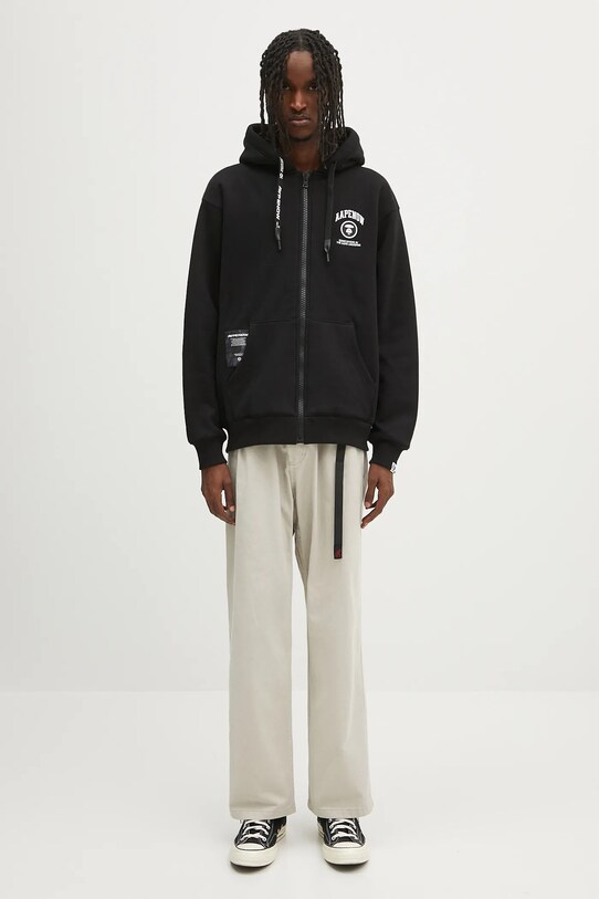 AAPE bluza Now Zip Up AAPSWMB332XXN czarny