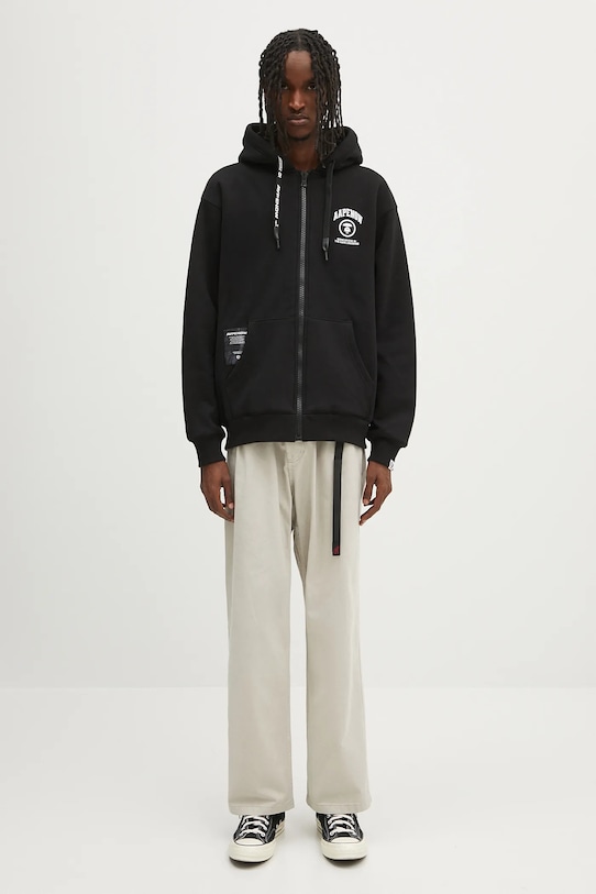 Dukserica AAPE Now Zip Up AAPSWMB332XXN crna