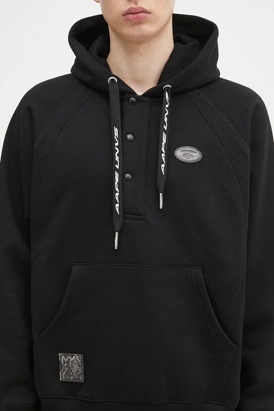 AAPE bluza Main czarny AAPSWMB383XXN